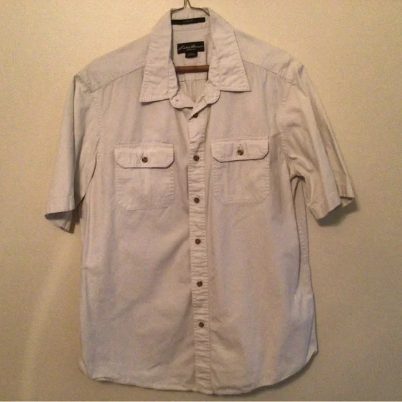 Eddie Bauer Classic Fit S/S Button Down Large - Picture 1 of 4